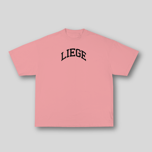 T-shirt Oversize Liège – Rose & Noir | 100% Coton Bio Premium
