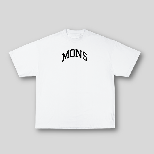 T-shirt Oversize Mons – Blanc & Noir | 100% Coton Bio Premium