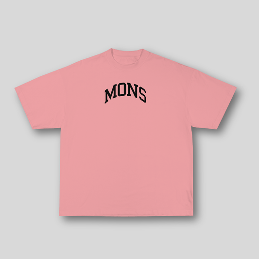 T-shirt Oversize Mons – Rose & Noir | 100% Coton Bio Premium