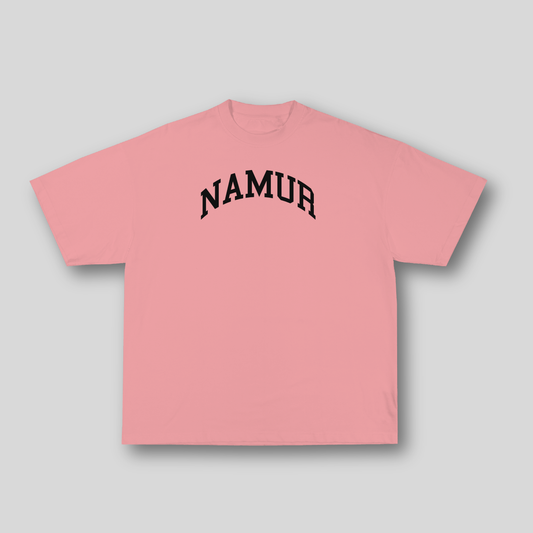 T-shirt Oversize Namur – Rose & Noir | 100% Coton Bio Premium