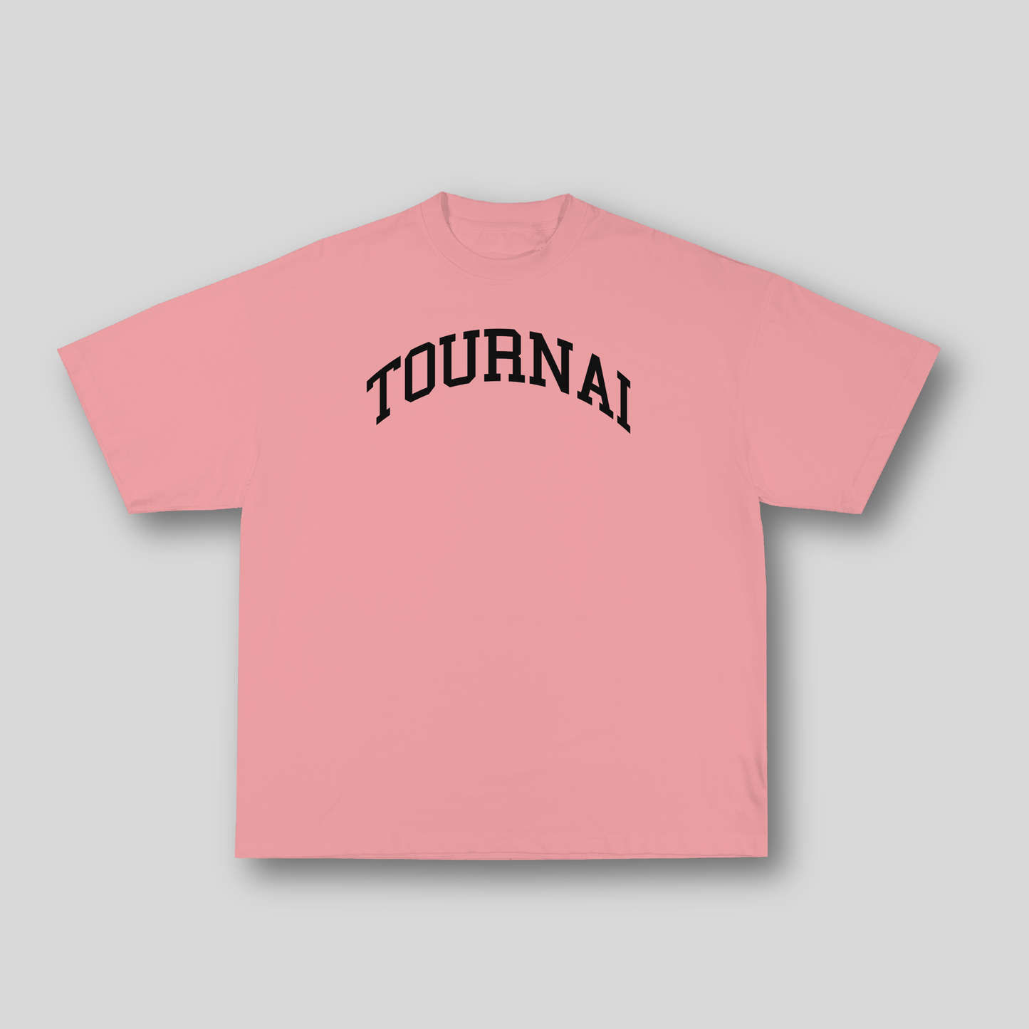 T-shirt Oversize Tournai – Rose & Noir | 100% Coton Bio Premium